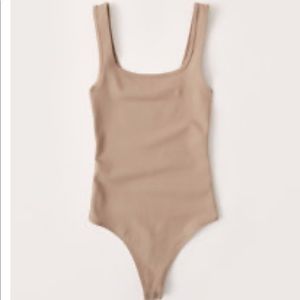 A&F  Beige seamless Tank Bodysuit XL